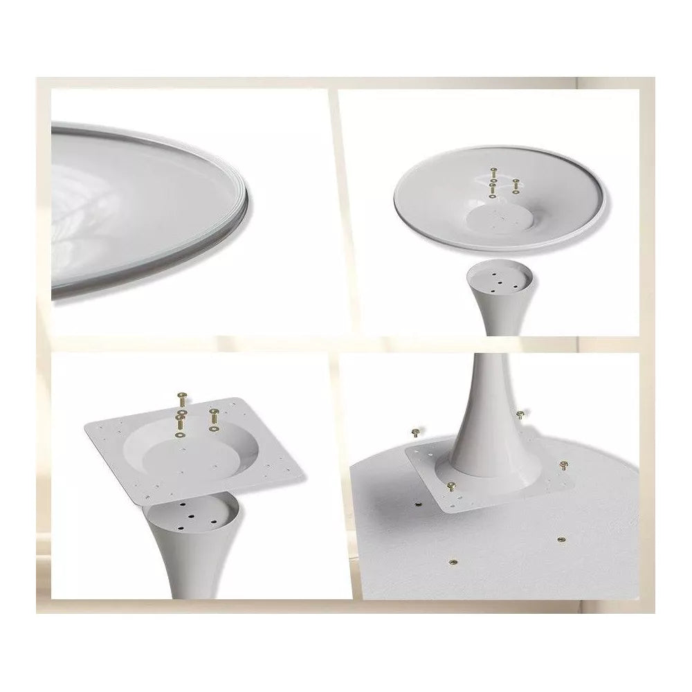 NicBex Dining Table Kitchen Table Round Dining Table Bar Table with Pedestal Base for Kitchen and Dining Room Space Saving