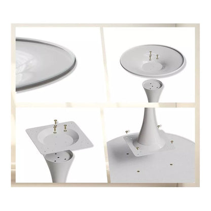 NicBex Dining Table Kitchen Table Round Dining Table Bar Table with Pedestal Base for Kitchen and Dining Room Space Saving