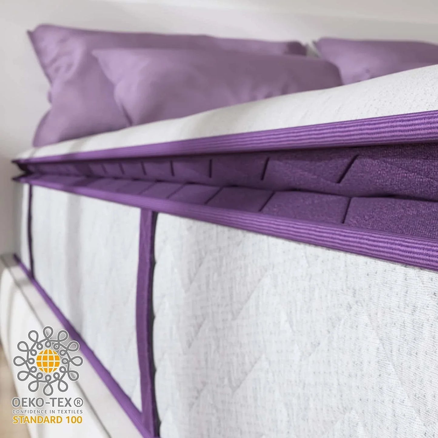 Queen Mattress, Serweet 10 inch Cooling Memory Foam and 5-Zone Pocket Innersprings Mattress for Motion Isolation/ Edge Support/Back Pain Relief, Medium Firm