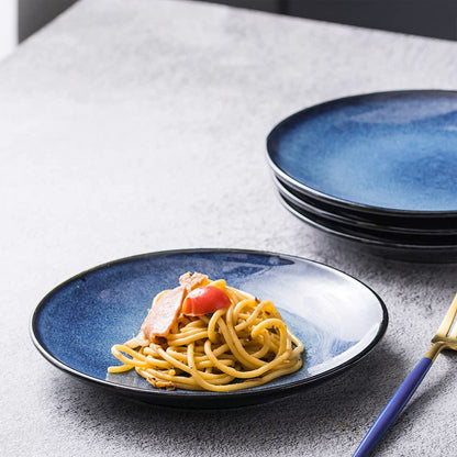 UNICASA Ceramic Dinner Plates 10.25 Inch Round Porcelain Plates,Dish Set for Lunch,Party Wedding,Restaurant,Microwave,Oven, Dishwasher Safe Plates Set of 4