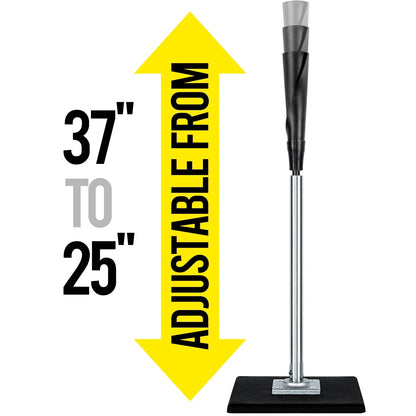 JASCOPRO Portable Batting Tee for Baseball, 25-37" Adjustments Easy Transport Premium Baseball Tee
