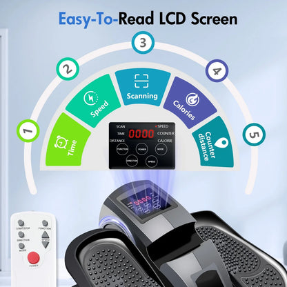 CATGOOD Under Desk Elliptical, Electric Seated Foot & Leg Pedal Exerciser While Sitting for Seniors