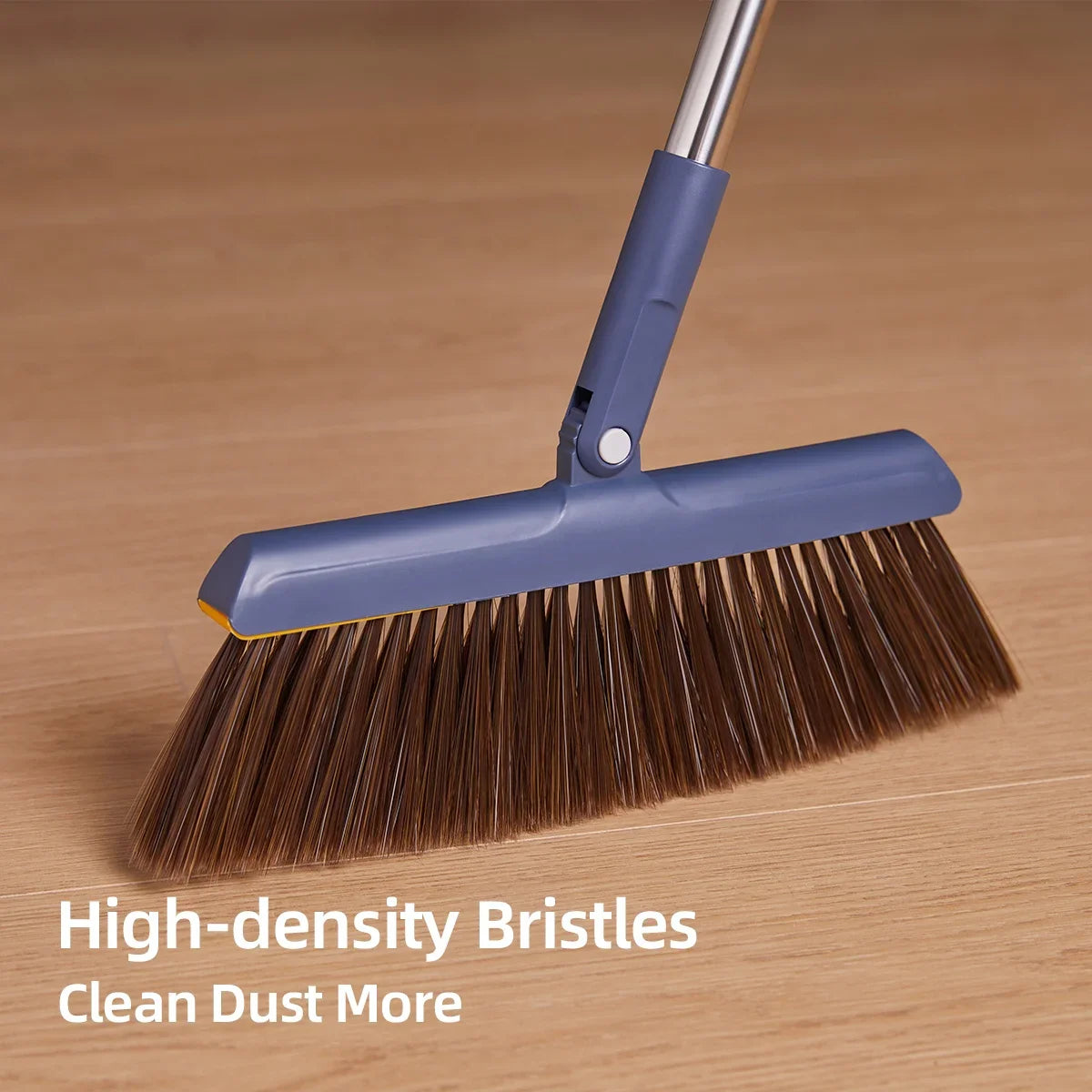 Somdot Broom and Dustpan Set with 51 inches Long Handle Broom Foldable Standing Dustpan, Blue