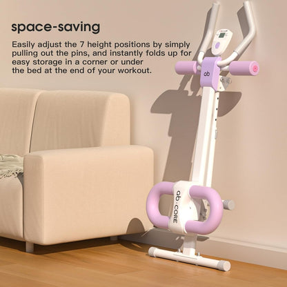 ALSO GO Adjustable Ab Machine, Abdominal Trainers for Full Body Workout, Foldable Abdominal Exercise with Knee Protection, Green