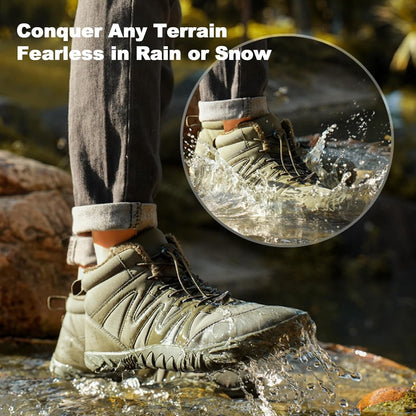 Waterproof Winter Hiking Boots Barefoot Shoes Thermal Fleece, For Men/Women, Trail Running Non-Slip