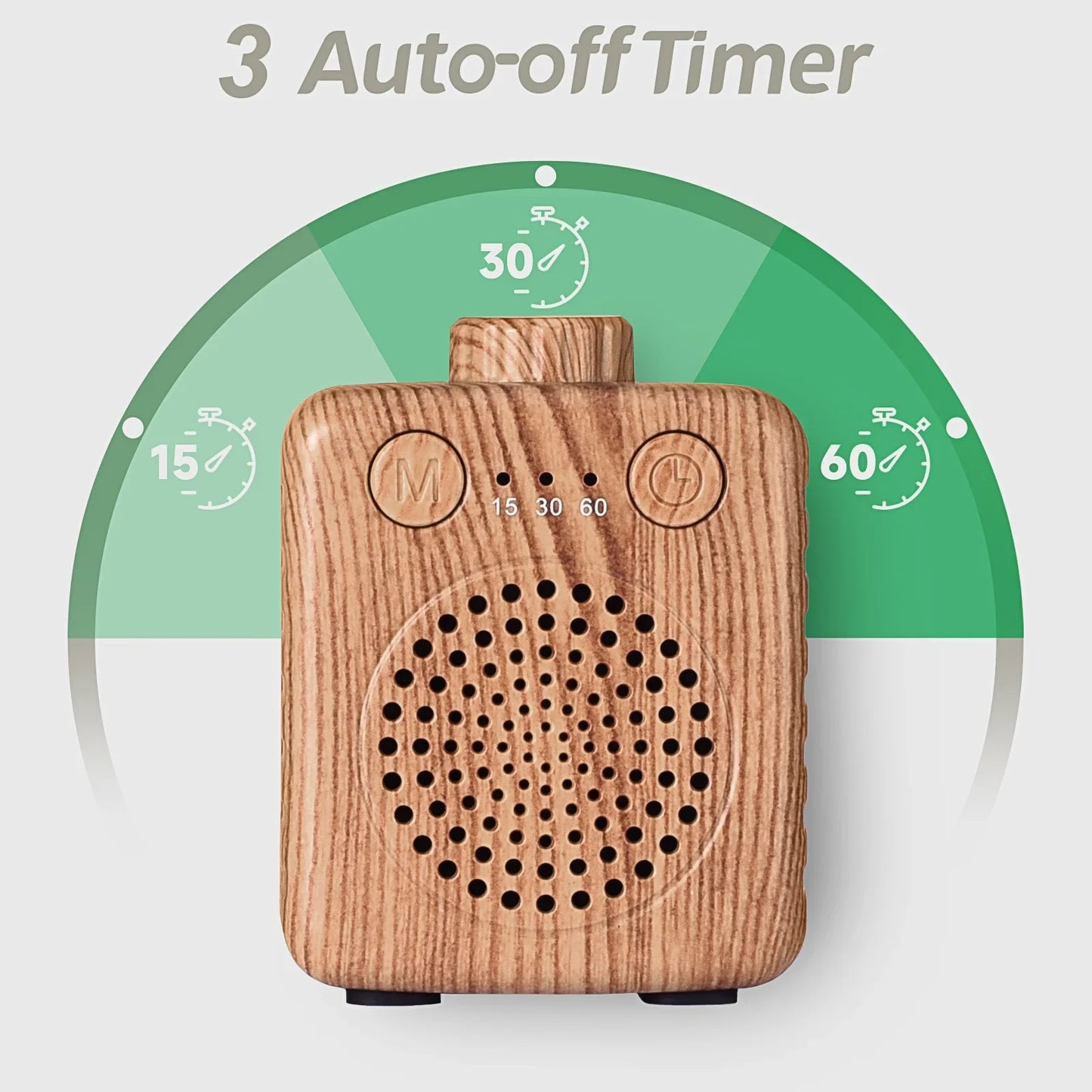 Fansbe Sleep Travel Size, White Noise Machine Baby Portable, Small Adults Sound Machine (Wood)