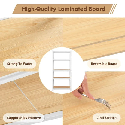 TrumanPick Garage Storage Shelves 5 Tire 28''x12''x 63''Metal Adjustable Heavy Duty Storage Rracks and Shelving for Kitchen Closet, White