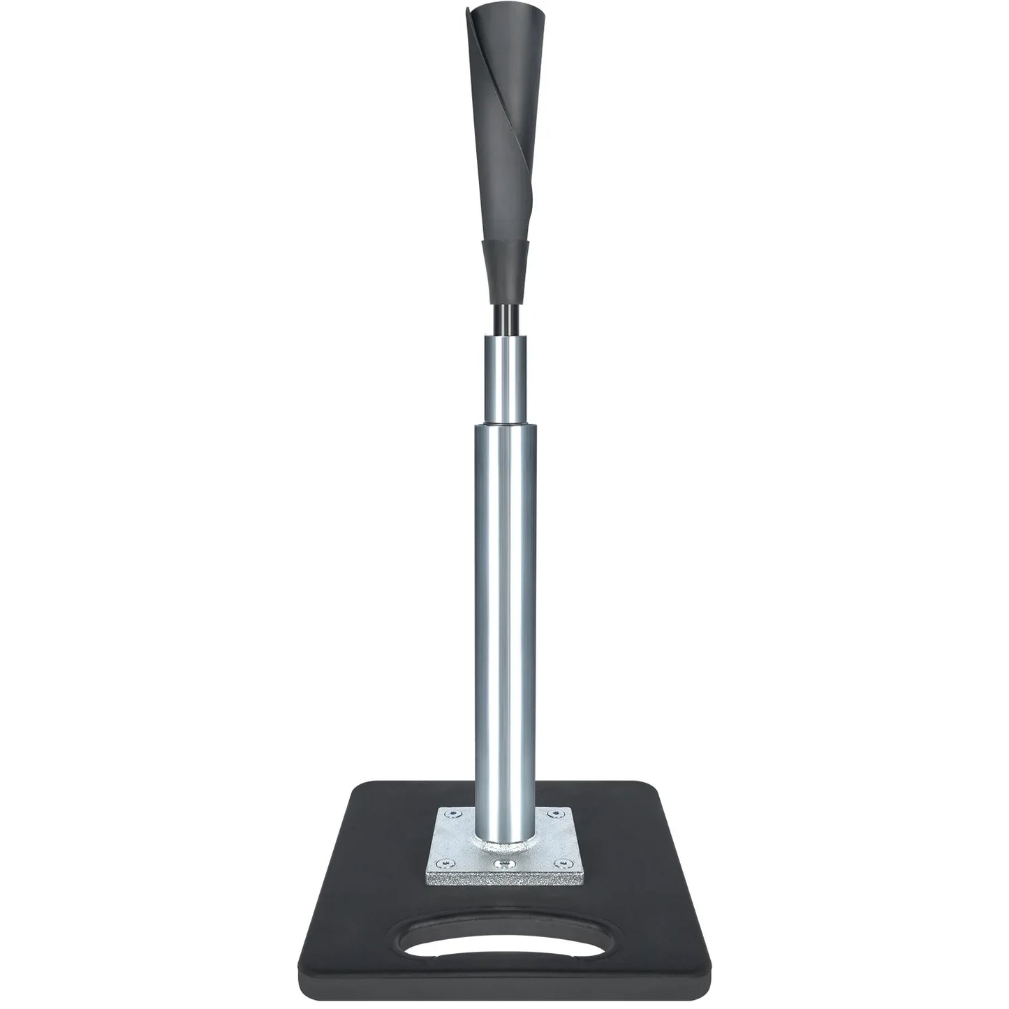 JASCOPRO Metal Baseball Batting Tee, Adjustable Height 24" to 46", Black & Silver