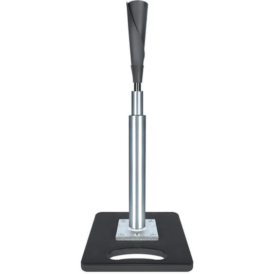 JASCOPRO Metal Baseball Batting Tee, Adjustable Height 24" to 46", Black & Silver