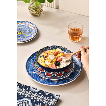 UNICASA 28oz Porcelain Cereal Bowls,Salad Soup Bowl,7.25-inch Round Ceramic Serving Bowls for Salad,Fruit,Pasta,Dinner