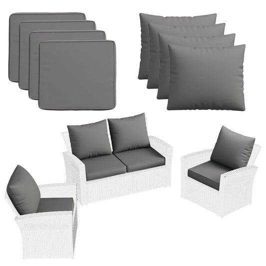 ECOPATIO Outdoor Cushions for Patio Furniture, 4'' Replacement Cushions for Outdoor Furniture, Set of 4 Water-Resistant Outdoor Sectional Cushions for Sofa Couch Chair 2025