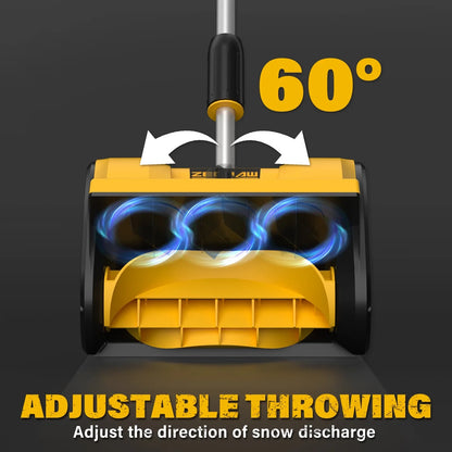 ZEGJAW Cordless Snow Shovel, 20V 12-Inch Electric Snow Shovel, Snow Blower Cordless with Directional Plate and Adjustable Front Handle (4-Ah Battery and Quick Charger Included)