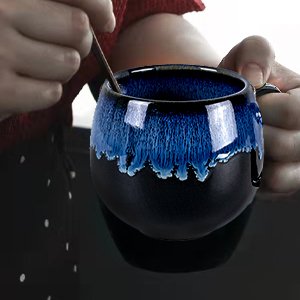 UNICASA Ceramic Coffee Mugs£¬Porcelain Cups Set of 4, 18 oz Tea Drinking Milk Mugs With Handle Dishwasher & Microwave Safe