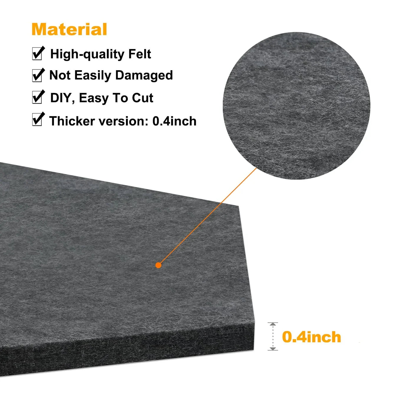 VANCORE 12" Large Felt Board Hexagon Tiles – Pack of 8 Push Pin Boards for Wall, Felt Letter Board Cork Board Tile for Home, Office, Kitchen, Photos, and Memos