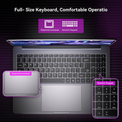 Laptop 16'' FHD Intel Alder Lake N97 up to 3.6GHz 16GB DDR4 512GB SSD with Windows 11