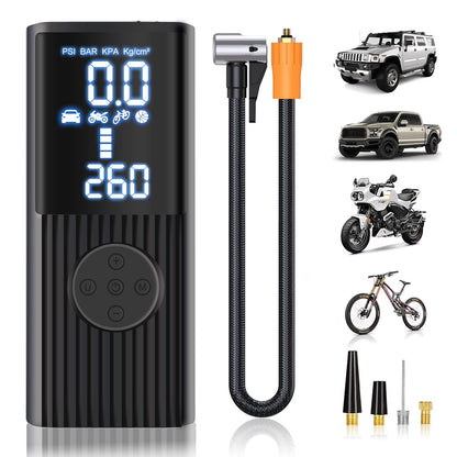 BAOKALER Portable Tire Inflator Air Compressor LCD Display, Air Pump for Car, Tire Inflator for Car