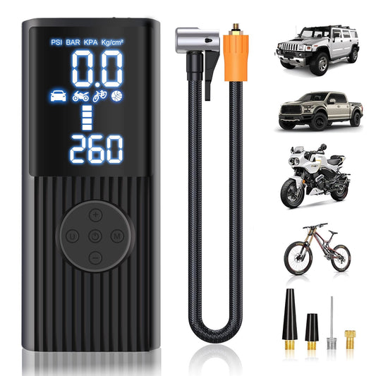 BAOKALER Portable Tire Inflator Air Compressor LCD Display, Air Pump for Car, Tire Inflator for Car