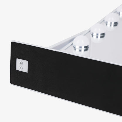 Fenchilin Vanity Makeup Mirror with Lights Metal Tabletop White 14.5" x 18.5"