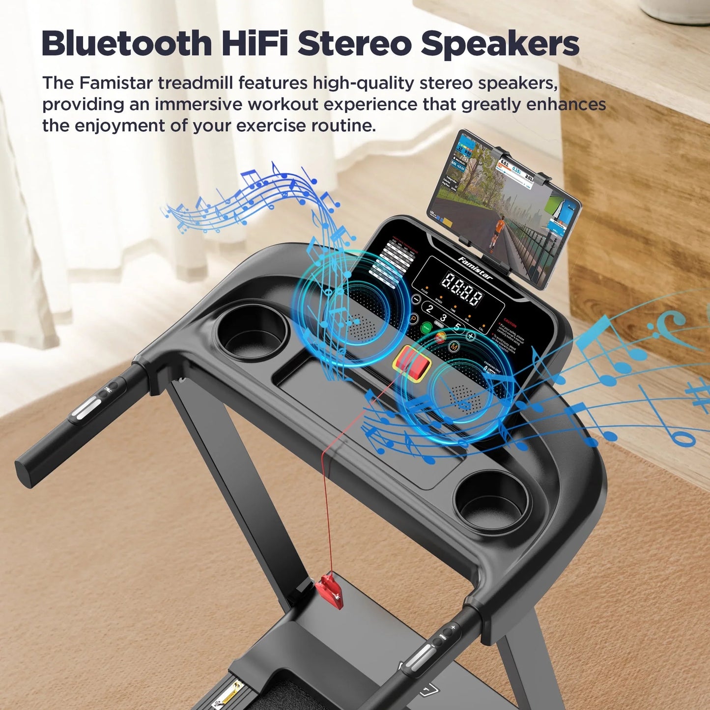 Treadmill with Auto Incline Folding Treadmill Incline Horse Power Preset for Home Use mph Range