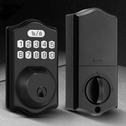 Fingerprint Door Lock, Keyless Entry Door Lock, Electronic Keypad Deadbolt, Smart Locks for Front Door, Auto Lock, Door Lock with Code, Black