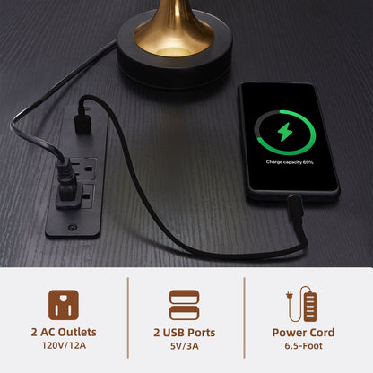 Somdot Dresser with Clothes Rack, 4 Drawers Dresser with Charging Station & LED, Black Storage Closet