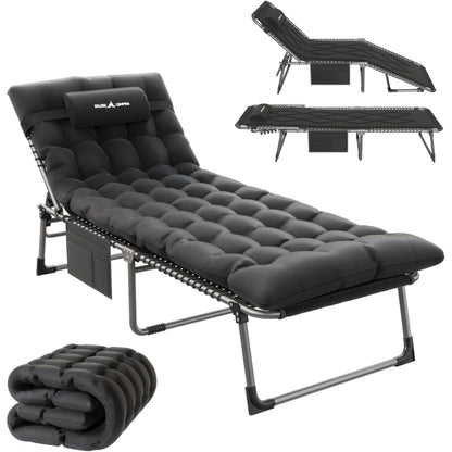 ECOPATIO Foldable Camping Cot with Mattress