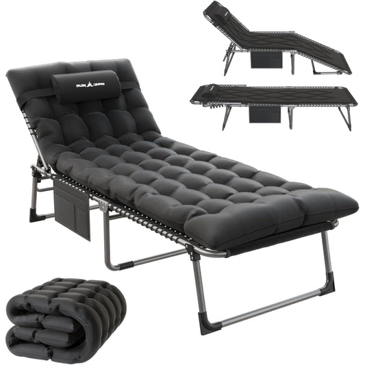 ECOPATIO Foldable Camping Cot with Mattress