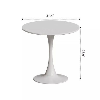 NicBex Dining Table Kitchen Table Round Dining Table Bar Table with Pedestal Base for Kitchen and Dining Room Space Saving