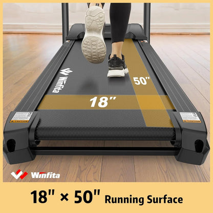 Folding Treadmill with Auto Incline, 3.25HP Ultra-silent Motor, Speed Range of 0.6~9MPH,300lb Weight Capacity,Bluetooth Connectivity, Home&Office Fitness Equipment