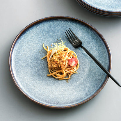 UNICAS Ceramic Dinner Plates Set of 4, 11 Inch Round Dessert Salad Pasta Steak Dishes,Porcelain Dinnerware,Microwave,Oven Dishwasher Safe