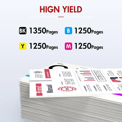 067 067H Toner Cartridge Compatible for Canon 067 067H Cartridge 067 imageCLASS MF656Cdw MF654Cdw LBP632Cdw LBP633Cdw MF653Cdw Printer High Yield CRG-067 Ink(4-Pack, Black Cyan Magenta Yellow)