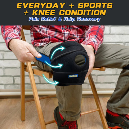 Plus Size Knee Brace for Knee Pain Plus Size Women and Men . Adjustable Knee Brace with Side Stabilizers. Knee Support for Meniscus Tear and Arthritis