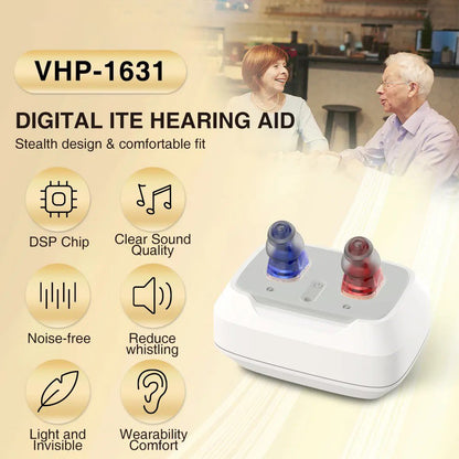 Delmicure Hearing Aids, model 1631 in Beige color