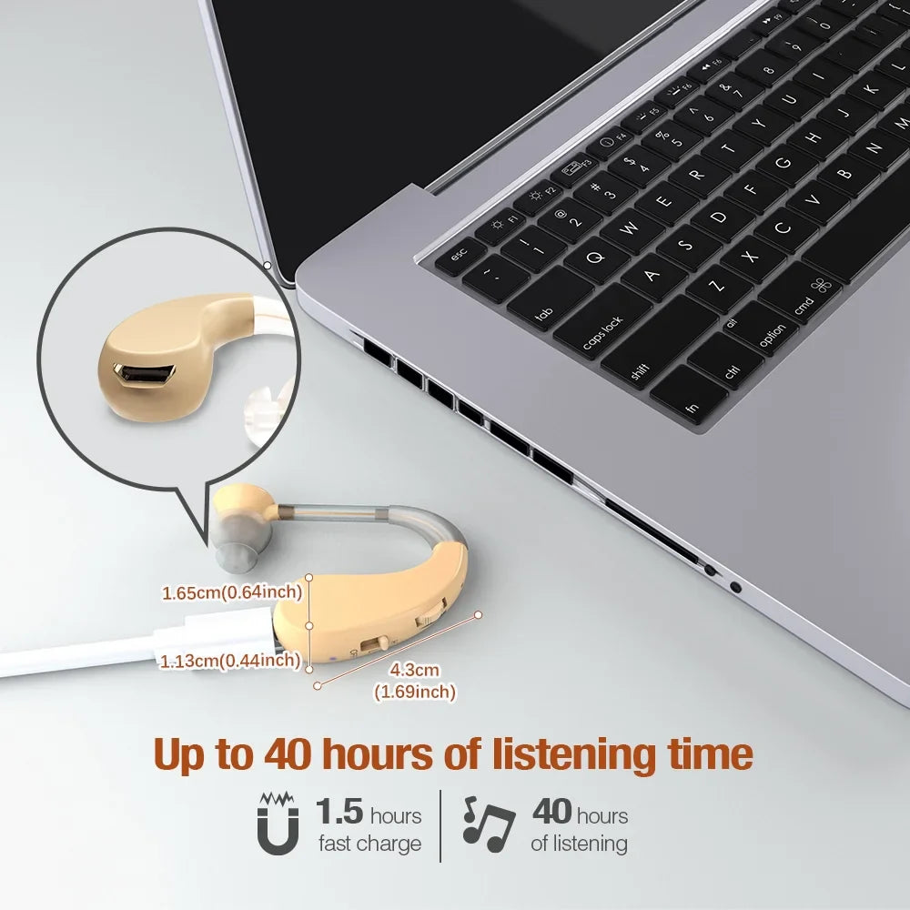 Delmicure Hearing Aids - Rechargeable Digital Hearing Aids for Adults: Intelligent Noise Cancellation, Lightweight Design with Full Digital Circuitry, High&Low Tone Control with Clear Sound