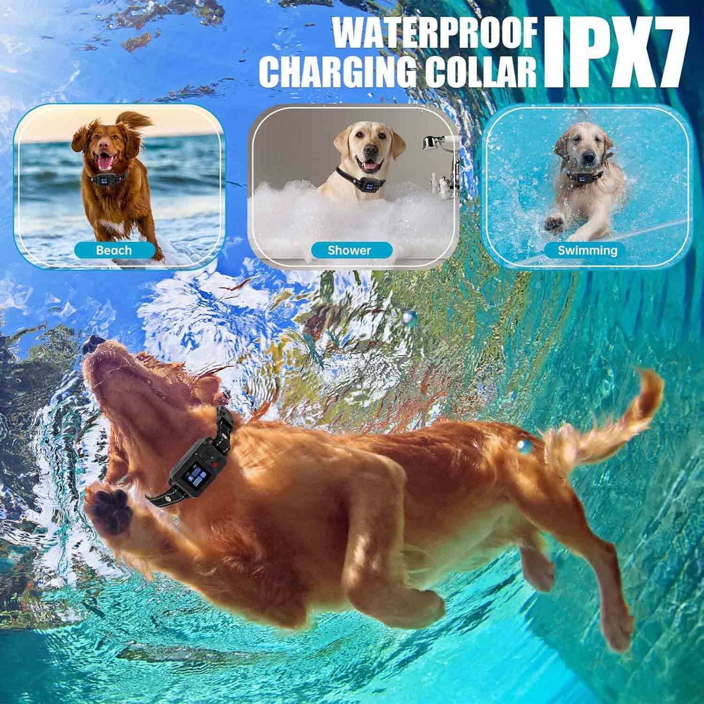 GPS Wireless Dog Fence System, CICPAP Electric Dog Collar Fence with Satellite GPS, Waterproof & Rechargeable, 3 Training Modes, 15~2200 Yards Range for Outdoor Pet Containment