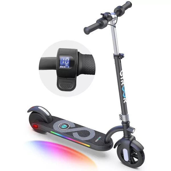 Mastgoal Electric Scooter for Kids,180W Motor 10mph Speed Electric Scooter with Adjustable Handlebar and LED Lights