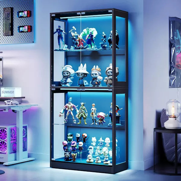 AMERLIFE RGB The Collector's Vault Figure Display Case With Dustproof Door For Collectibles