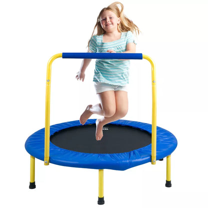 VEVOR Trampoline for Kids, 3 FT Trampolines Indoor/Outdoor Trampoline for Toddlers, Foldable Mini Baby Trampoline with Foam Handle