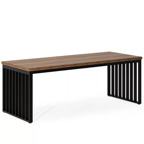 Resenkos Computer Desk, Office Desk, Study Desk,78.74" Two Person Desk, Long Executive Desk Double Computer Desk,Rustic Brown