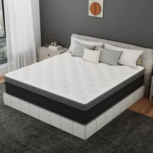 CHEVNI 10/12/14 Inch Mattress in a box Hybrid Spring Memory Foam Medium Firm