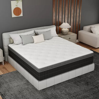 CHEVNI 10/12/14 Inch Mattress in a box Hybrid Spring Memory Foam Medium Firm
