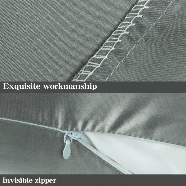 Satin Zippered Body Pillowcase, Silky Slip Cooling Body Pillow Cover - NTBAY