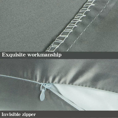 Satin Zippered Body Pillowcase, Silky Slip Cooling Body Pillow Cover - NTBAY