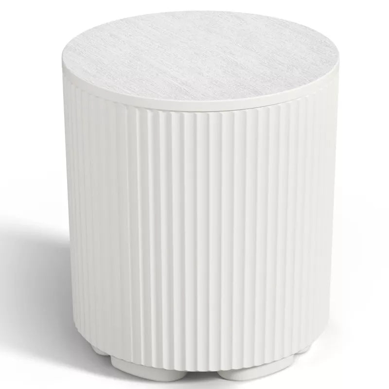 GlasFlength Large Capacity Ice Bucket with Lid, Portable Ice Bucket Cooler with Table Top, Outdoor Drink Cooler Bar, White 14.76"