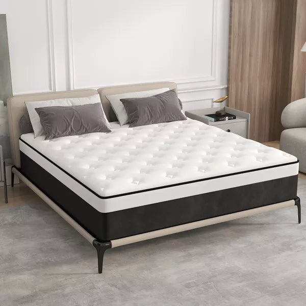 CHEVNI 10/12/14 Inch Mattress in a box Hybrid Spring Memory Foam Medium Firm