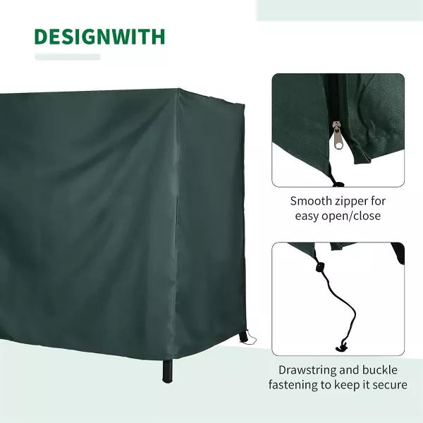 Resenkos Patio Furniture Covers,Outdoor Swing Cover,Outdoor Patio Hammock Porch Swing Cover with UV, Water, Dark Green