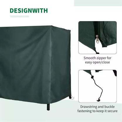 Resenkos Patio Furniture Covers,Outdoor Swing Cover,Outdoor Patio Hammock Porch Swing Cover with UV, Water, Dark Green