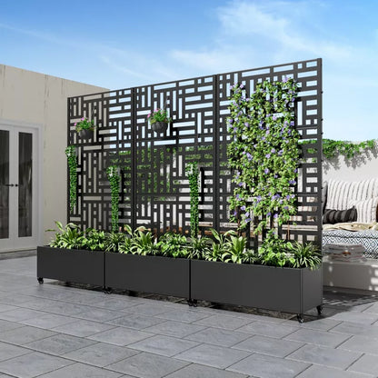 PexFix Outdoor Metal Trellis with Planter Box