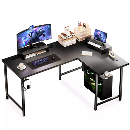 GTRACING Gaming Desk, L-Shaped Computer Office Desk, Movable Monitor stand