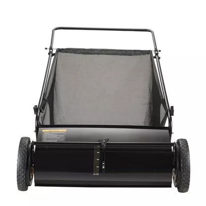 VEVOR Push Lawn Sweeper, 26-inch Leaf & Grass Collector, Strong Rubber Wheels & Heavy Duty Thickened Steel